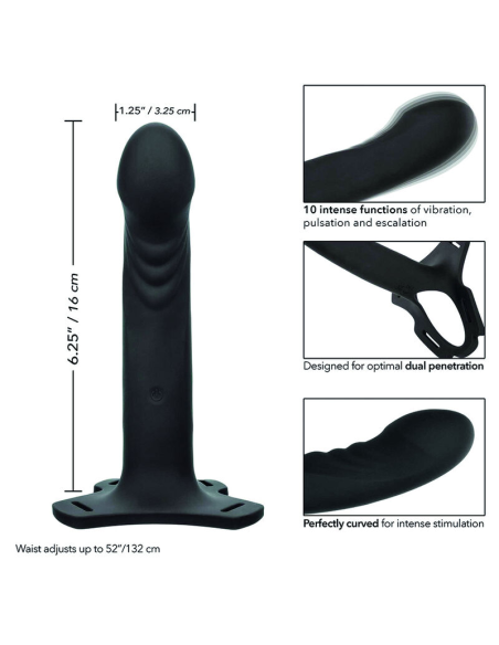 CALExotics Boundless - Arnes Recargable Multiposición con 10 Funciones de Vibración y Estimulación Intensa