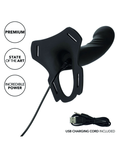 CALExotics Boundless - Arnes Recargable Multiposición con 10 Funciones de Vibración y Estimulación Intensa