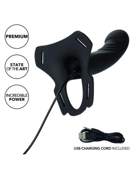CALExotics Boundless - Arnes Recargable Multiposición con 10 Funciones de Vibración y Estimulación Intensa