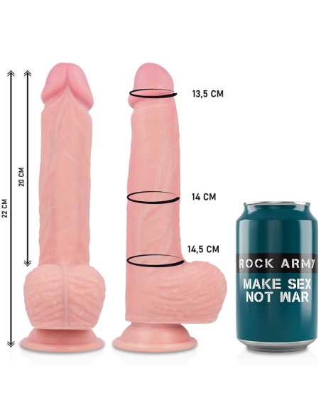 ROCKARMY - Arnés + Vibrador de Silicona Liquid Silicone Apache 20.5 cm