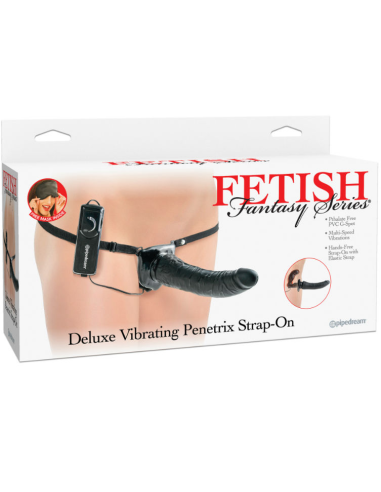 Deluxe Arnés Vibrador Penetrix Negro - Estimulación sin Manos y Placer Garantizado | Fetish Fantasy Series