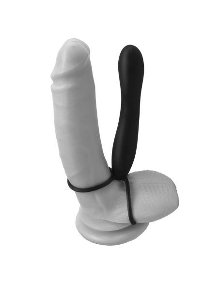 FETISH FANTASY ELITE: Doble Penetración Premium - Anillo de Silicona y Dildo Suave