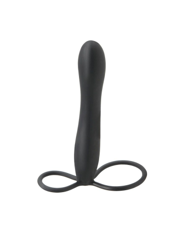FETISH FANTASY ELITE: Doble Penetración Premium - Anillo de Silicona y Dildo Suave