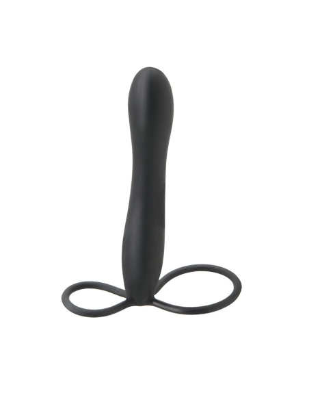 FETISH FANTASY ELITE: Doble Penetración Premium - Anillo de Silicona y Dildo Suave
