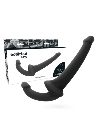 ADDICTED TOYS - DILDO CON ARNÉS SIN SUJECCIÓN Negro | SexPlace.MX