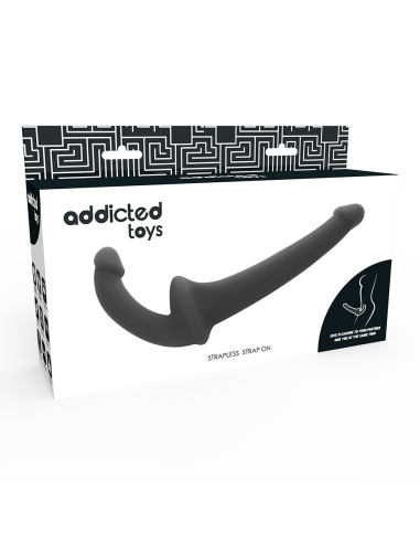 ADDICTED TOYS - DILDO CON ARNÉS SIN SUJECCIÓN Negro | SexPlace.MX