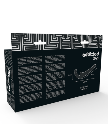 ADDICTED TOYS - DILDO CON ARNÉS SIN SUJECCIÓN Negro | SexPlace.MX