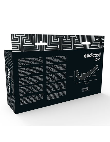 ADDICTED TOYS - DILDO CON ARNÉS SIN SUJECCIÓN Negro | SexPlace.MX
