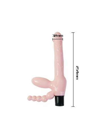 Baile - Arnés Sin Correa TPR Vibración y Estimulación Anal de 25.4 cm
