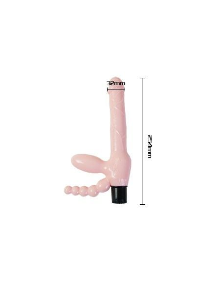 Baile - Arnés Sin Correa TPR Vibración y Estimulación Anal de 25.4 cm