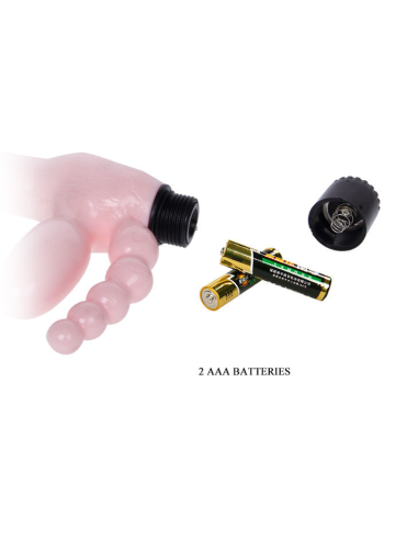 Baile - Arnés Sin Correa TPR Vibración y Estimulación Anal de 25.4 cm