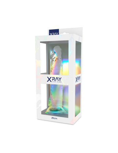 X RAY - Arnés y Dildo Transparente 21 cm