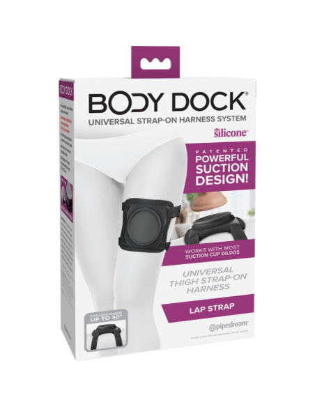PIPEDREAMS Body Dock Lap Strap Harness - Arnés Sensual Sin Complicaciones con Succión Potente