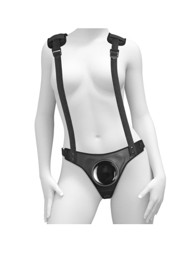 PIPEDREAMS Body Dock Strap-On Suspenders: ¡Sin Anillos y Sin Complicaciones!
