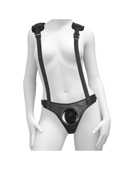 PIPEDREAMS Body Dock Strap-On Suspenders: ¡Sin Anillos y Sin Complicaciones!