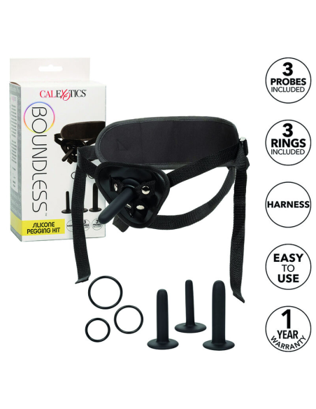 CalExotics Boundless Kit de Fijación de Silicona - Placer Anal Sin Límites y Arnés Ajustable