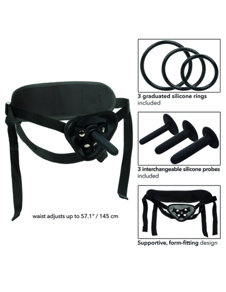 CalExotics Boundless Kit de Fijación de Silicona - Placer Anal Sin Límites y Arnés Ajustable