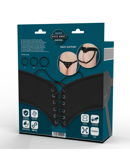 ROCKARMY - Arnés Ajustable y Anillos Flexibles | SexPlace.MX