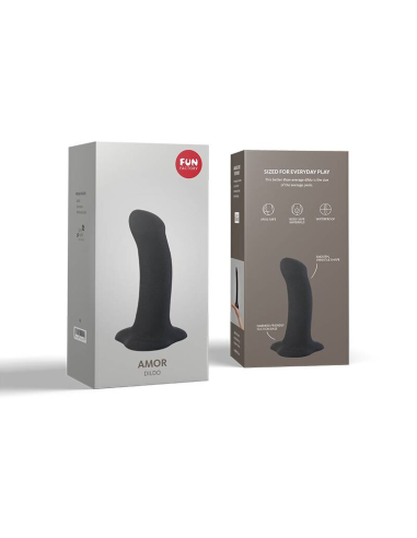 FUN FACTORY - AMOR NEGRO: Consolador Compacto para Placer Vaginal y Anal, Silicona de Grado Médico