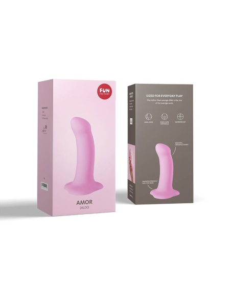 FUN FACTORY - AMOR CANDY ROSE: Consolador Versátil de Silicona para Placer Vaginal y Anal