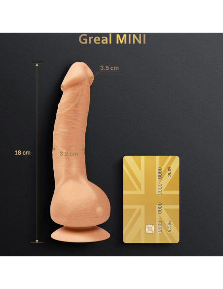 G-VIBE Greal Mini Dildo Vibrador Silicona Natural - 6 Modos Impermeable y Silencioso