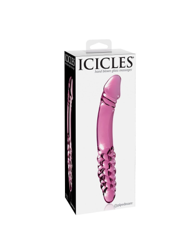 ICICLES N. 57 – Elegante Masajeador de Vidrio Doble Cara para Placer Infinito