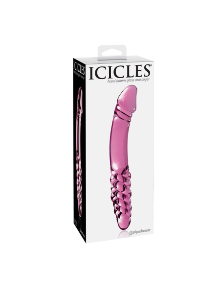 ICICLES N. 57 – Elegante Masajeador de Vidrio Doble Cara para Placer Infinito