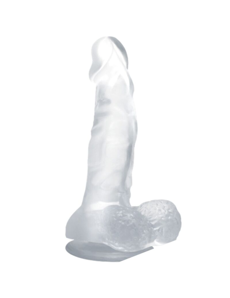 BAILE - Dildo Realista Transparente con Ventosa y Testículos | Placer Intenso de 16.7 cm