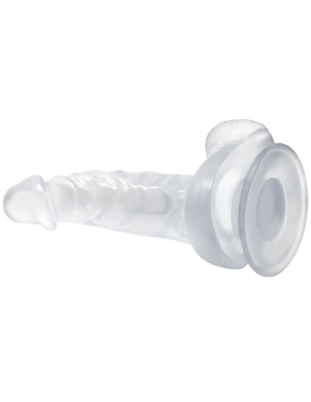 BAILE - Dildo Realista Transparente con Ventosa y Testículos | Placer Intenso de 16.7 cm
