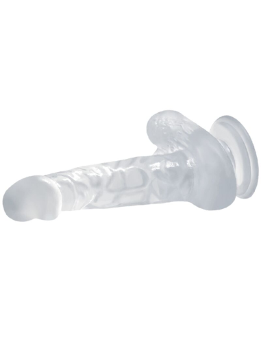 BAILE - Dildo Realista Transparente con Ventosa y Testículos | Placer Intenso de 16.7 cm