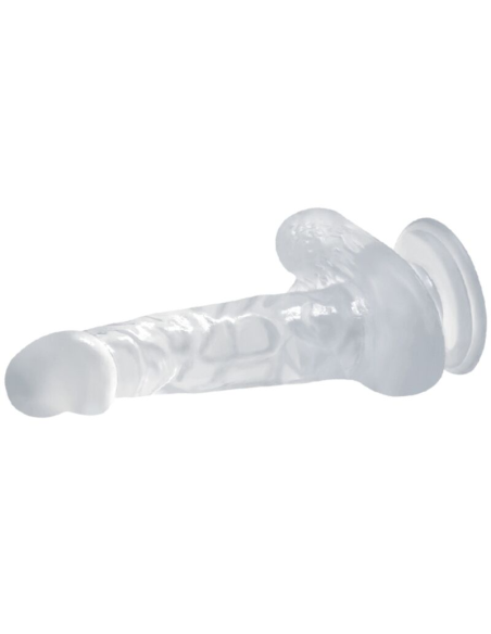 BAILE - Dildo Realista Transparente con Ventosa y Testículos | Placer Intenso de 16.7 cm