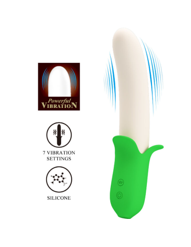 Vibrador Pretty Love Banana Knight - 7 Modos de Vibración Silicona para Placer Intensificado