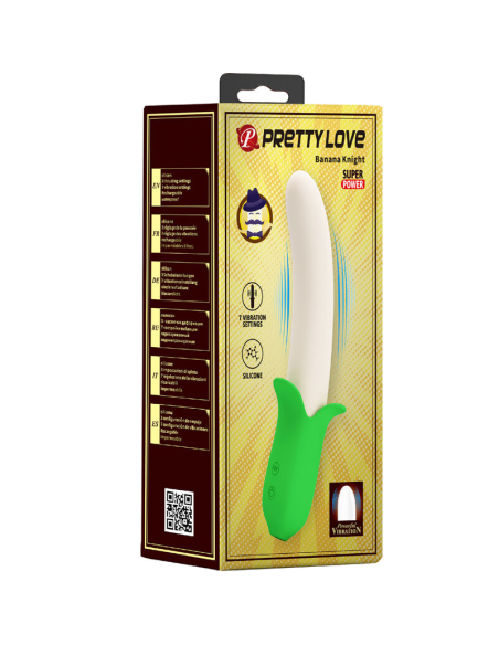 Vibrador Pretty Love Banana Knight - 7 Modos de Vibración Silicona para Placer Intensificado