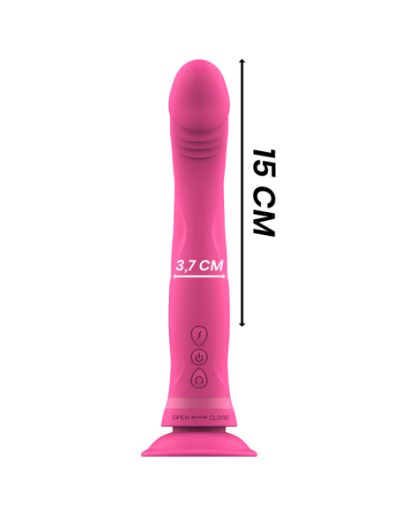 Intense™ Michelangelo Dildo Vibrador de Silicona Rosa - Placer Potente y Suave