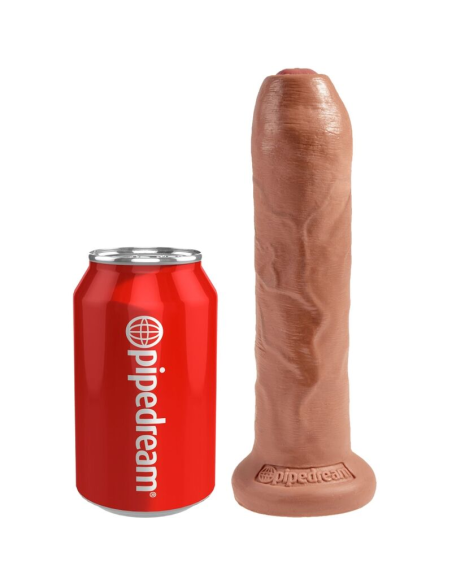 KING COCK - Pene Realista con Prepucio 17.8 cm Caramelo | SexPlace.MX