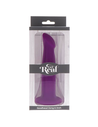 GET REAL - GOODHEAD DONG 12 CM MORADO | Dong Premium con Ventosa y Compatible con Ardones