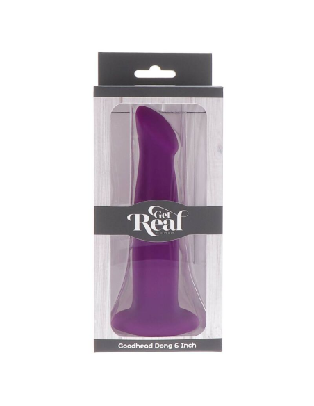 GET REAL - GOODHEAD DONG 12 CM MORADO | Dong Premium con Ventosa y Compatible con Ardones