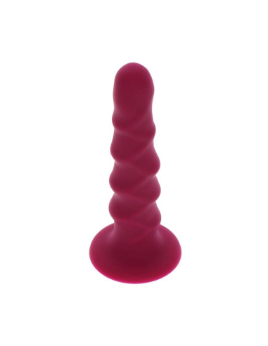 GET REAL - RIBBED DONG 12 CM ROJO | Dong Premium, Base de Ventosa y Silicona Segura