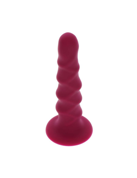 GET REAL - RIBBED DONG 12 CM ROJO | Dong Premium, Base de Ventosa y Silicona Segura