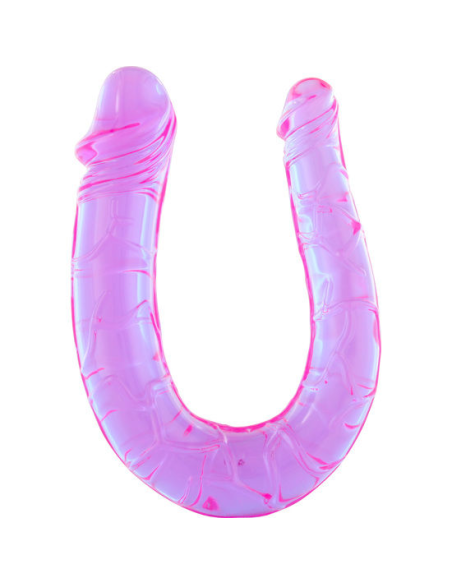 Pene con Dos Cabeceras de Gelatina Flexible - Seven Creations | Juguete Sexual Versátil