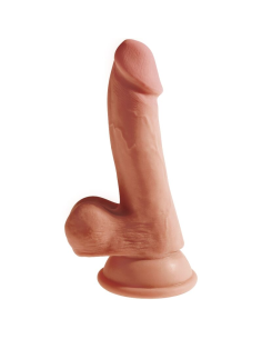 KING COCK - Plus 3D Dildo con Testículos 17 cm | SexPlace.MX