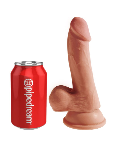 KING COCK - Plus 3D Dildo con Testículos 17 cm | SexPlace.MX