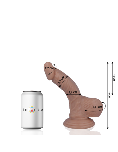 MR INTENSE Dildo Realista 16 cm - Tacto Suave, Hipoalergénico y Ventosa para Uso sin Manos