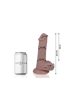 MR INTENSE - Dildo Realista 16.5 cm x 3.5 cm - Placer Hipoalergénico y Flexible con Ventosa
