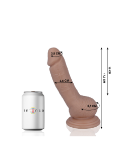 MR INTENSE - Dildo Realista 17.6 cm - Tacto Suave y Flexible, Hipoalergénico, con Ventosa