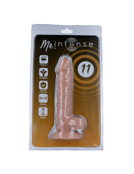Dildo Realista Mr. Intense - 18 cm x 3.8 cm - Tacto Suave y Ventosa Inclusiva
