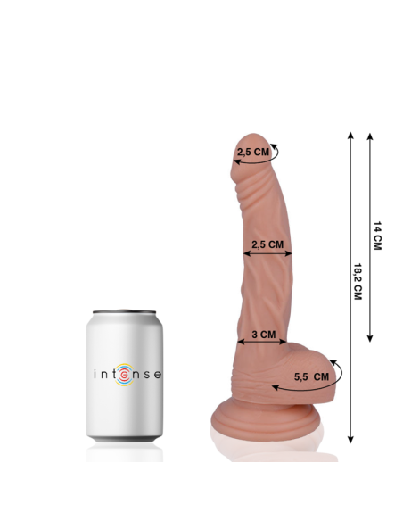 MR INTENSE - Dildo Realista 18.2 cm - Suave y Flexible, Ideal para Todos
