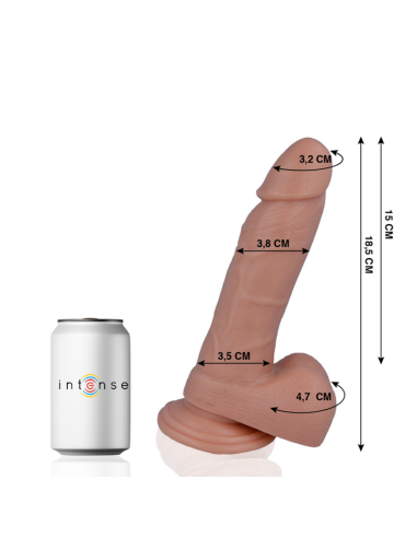 Mr. Intense - Dildo Realista 18.5 cm x 3.8 cm | Tacto Suave y Ventosa