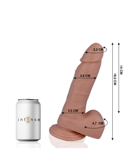 Mr. Intense - Dildo Realista 18.5 cm x 3.8 cm | Tacto Suave y Ventosa
