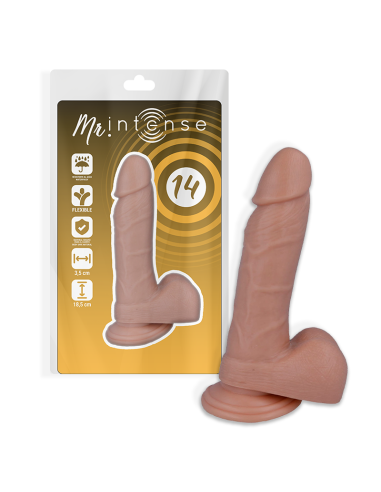 Mr. Intense - Dildo Realista 18.5 cm x 3.8 cm | Tacto Suave y Ventosa